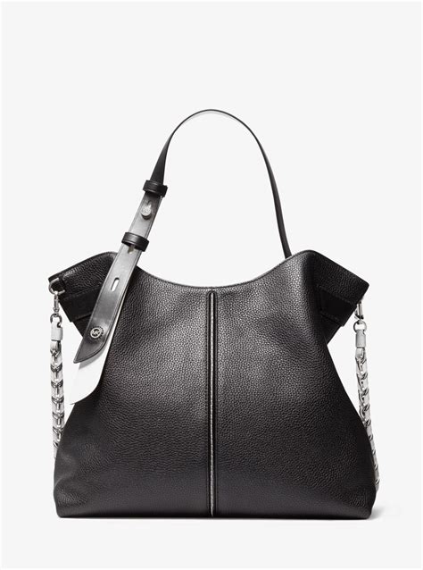 michael kors downtown astor large pebbled leather shoulder bag|Downtown Astor Large Pebbled Leather Shoulder Bag .